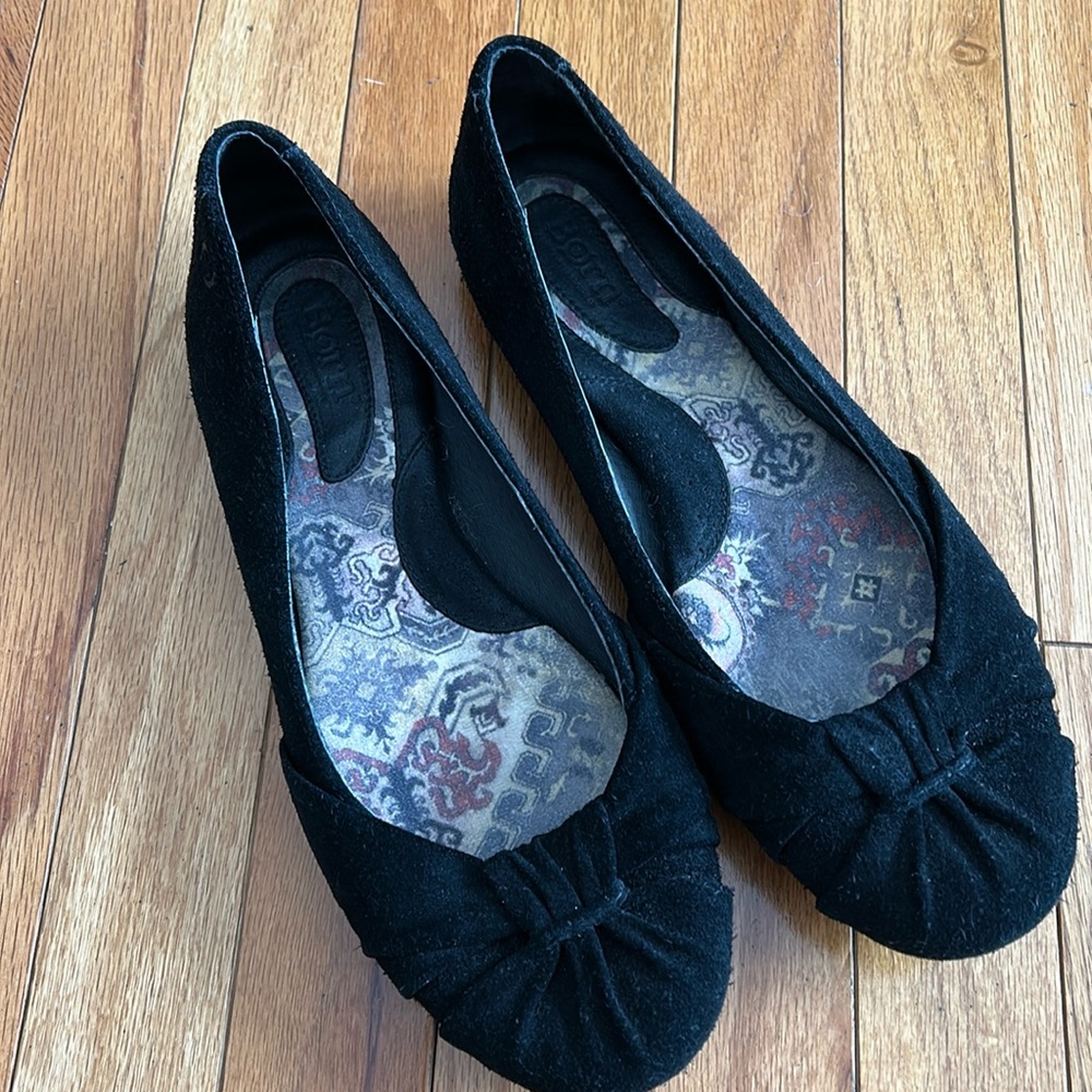 Born Black Suede Ballet Flats